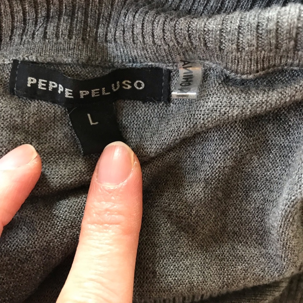 Peppe Peluso Grey Cowlneck Sweater Dress - Picture 4 of 8
